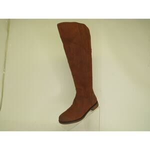 Franco Sarto Womens Brown Leather Fashion Zip Knee High Boots Size 5.5 M